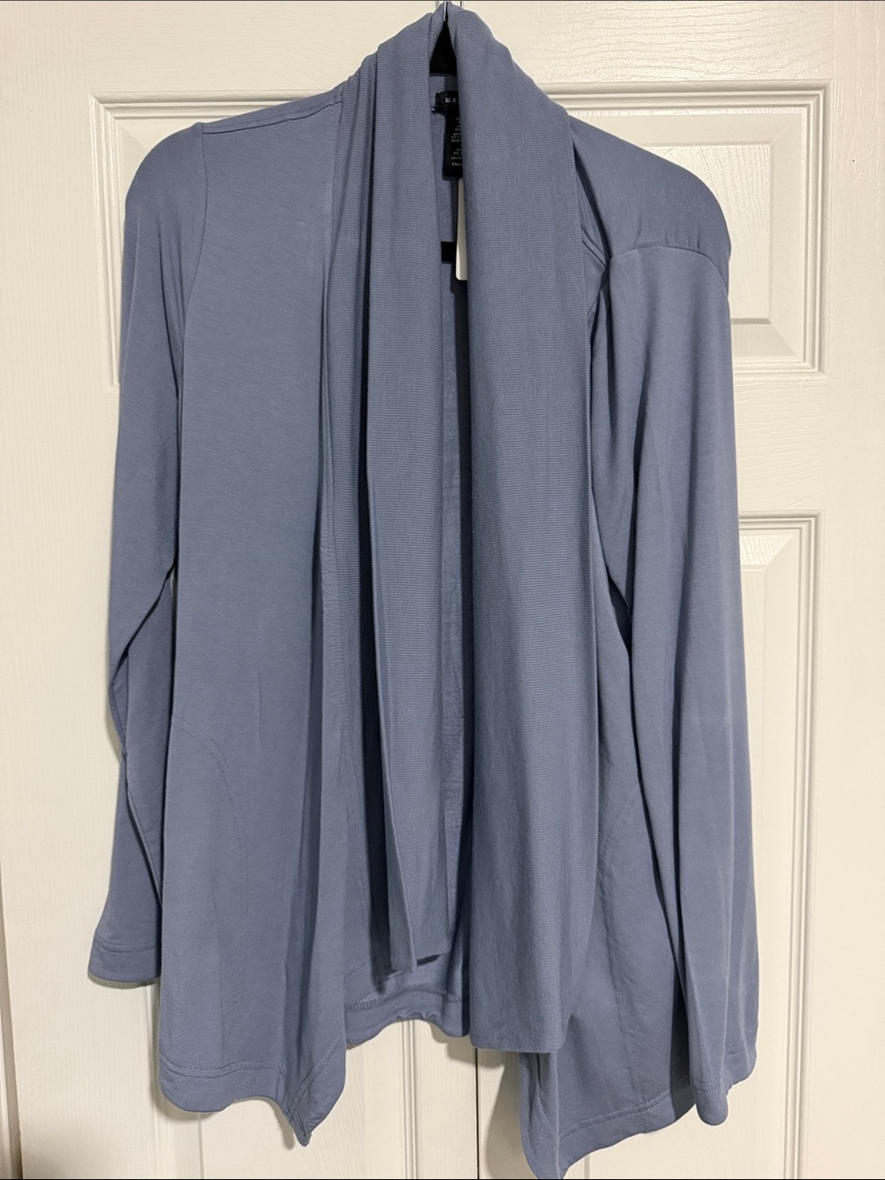 Women's Open-Front Draped Cardigan in Light Blue